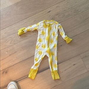 Yellow Floral Kids One Piece